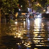 Nhiều tuyến phố ngập trong biển nước tại Thủ đô (Ảnh: Lâm Phan/Vietnam+)