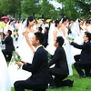 [Photo] 100 cặp tham dự đám cưới tập thể ở Trung Quốc