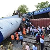 [Photo] Ít nhất 20 người chết trong vụ tai nạn tàu hỏa ở Ấn Độ
