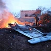 Chiếc Su-25 đã bị rơi sau khi trúng tên lửa tại Idlib. (Nguồn: Getty)