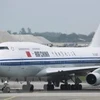 Chiếc máy bay Air China được cho là đã chở ông Kim tới Singapore. (Nguồn: Straits Times)