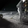 Hình ảnh mô phỏng phi hành gia rời khỏi tàu đổ bộ trong chương trình Artemis. (Nguồn: NASA)