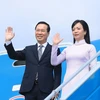 Chiều 26/11, Chủ tịch nước Võ Văn Thưởng và Phu nhân cùng Đoàn đại biểu Cấp cao Việt Nam rời Thủ đô Hà Nội, lên đường thăm chính thức Nhật Bản từ ngày 27 - 30/11/2023 theo lời mời của Nhà nước Nhật Bản. (Ảnh: Thống Nhất/TTXVN)
