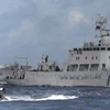 Tàu hải giám Trung Quốc gần khu vực quần đảo tranh chấp Senkaku/Điếu Ngư trên Biển Hoa Đông ngày 1/7. (Nguồn: Kyodo/TTXVN)