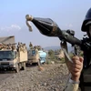 Binh sỹ quân đội Pakistan triển khai tại một khu vực biên giới với Afghanistan. (Ảnh: AP)