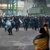 Vụ ẩu đả giữa người biểu tình và an ninh Ai Cập trong các vụ bạo lực diễn ra ở tỉnh Giza vào năm 2013. (Ảnh: nationalpost.tumblr.com)