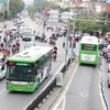 Liệu BRT có hoàn thành được sứ mệnh giảm ùn tắc giao thông? (Ảnh: Uyên Thi/Vietnam+)