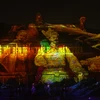 Ấn tượng công nghệ 3D tái hiện Rồng vàng bay lượn trong đêm khai hội đền Trần