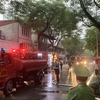 Hiện trường vụ cháy sáng nay tại 247 Tô Hiệu (Dịch Vọng, Cầu Giấy, Hà Nội). (Ảnh: PV/VIetnam+)