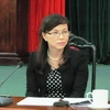 Bà Nguyễn Thị Kim Phụng chủ trì buổi họp báo chiều 28/12. (Ảnh: PM/Vietnam+)