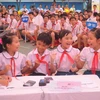 Học sinh hào hứng trong ngày khai mạc cuộc thi ViOlympic. (Ảnh: Đại học FPT)