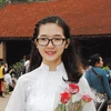 Em Nguyễn Phan Thảo Uyên, học sinh lớp 11 trường Trung học phổ thông chuyên Bắc Giang. (Ảnh: CTV/Vietnam+)
