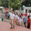Học sinh Hà Nội trong ngày khai trường. (Ảnh: PV/Vietnam+)