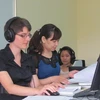 Giảng viên nước ngoài dạy ngoại ngữ cho sinh viên Đại học Hà Nội. (Ảnh: Phạm Mai/Vietnam+)
