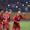 Đội trưởng U23 Việt Nam Nguyễn Quang Hải (số 19) và các đồng đội luôn tự tin thi đấu mỗi khi ra sân. (Ảnh: Trọng Đạt/TTXVN)