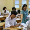 Thí sinh dự thi môn Ngữ văn, Kỳ thi Tuyển sinh vào lớp 10, tại Hà Nội, năm học 2019-2020. (Ảnh: PV/Vietnam+)
