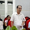 Chánh Thanh tra Bộ Giáo dục và Đào tạo Nguyễn Huy Bằng tại buổi công bố kết luận thanh tra. (Ảnh: PV/Vietnam+)
