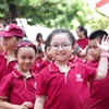 Học sinh Trường Tiểu học Vinschool trong ngày khai giảng. (Ảnh: PV/Vietnam+)
