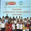 Đông đảo sinh viên đã tham gia buổi Hội thảo giới thiệu chương trình học bổng của Acecook Việt Nam tại Đại học Kinh tế quốc dân, Hà Nội. (Ảnh: PV/Vietnam+)