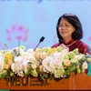 Phó Chủ tịch nước Đặng Thị Ngọc Thịnh phát biểu tại Đại hội thi đua yêu nước ngành giáo dục. (Ảnh: PV/Vietnam+)