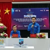 Đại diện Thành đoàn Hà Nội thông tin về các hoạt động chào mừng 1010 năm Thăng Long-Hà Nội. (Ảnh: Phạm Mai/Vietnam+)