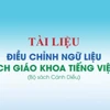 Bìa tài liệu điều chỉnh ngữ liệu sách Tiếng Việt 1 bộ Cánh Diều. (Ảnh: PV)