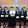 Thứ trưởng Nguyễn Hữu Độ động viên các em học sinh Việt Nam tham dự Hội thi KHKT quốc tế 2021. (Ảnh: PV)