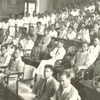 Chủ tịch Hồ Chí Minh tại Lễ khai giảng của Đại học Quốc gia Việt Nam ngày 15/11/1945. (Ảnh tư liệu, Đại học Quốc gia Hà Nội)