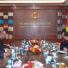 Quang cảnh buổi làm việc giữa Bộ trưởng Bộ Giáo dục và Đào tạo Nguyễn Kim Sơn và Đại sứ Hungary. (Ảnh: PV)