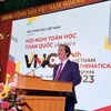 Bộ trưởng Nguyễn Kim Sơn phát biểu tại Hội nghị Toán học toàn quốc lần thứ X. (Ảnh: Bộ GD-ĐT)