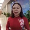 Đại biểu Quốc hội Đặng Bích Ngọc chia sẻ với báo chí. (Ảnh: Phạm Mai/Vietnam+)