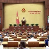 Quốc hội thảo luận tại Nghị trường. (Ảnh: PV/Vietnam+)