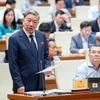 Bộ trưởng Bộ Công an Tô Lâm trả lời chất vấn. (Ảnh: CTV/Vietnam+)