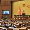 Quốc hội làm việc tại kỳ họp thứ 6, Quốc hội khóa XV. (Ảnh: CTV/Vietnam+)