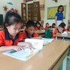 Giờ học của học sinh Trường Tiểu học Thành Long, huyện Hàm Yên, tỉnh Tuyên Quang. (Ảnh: Phạm Mai/Vietnam+)