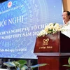 Thứ trưởng Bộ Giáo dục và Đào tạo Phạm Ngọc Thưởng phát biểu chỉ đạo tại hội nghị. (Ảnh: Bộ GD-ĐT)