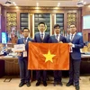 Các thành viên đội tuyển Olympic Tin học quốc tế của Việt Nam năm 2024. (Ảnh: PV/Vietnam+)