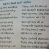 Bài thơ "Tiếng hạt nảy mầm" trong sách giáo khoa lớp 5. (Ảnh chụp màn hình)