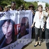 Tuần hành ủng hộ hai nhà báo Pháp bị giết ở Mali (Nguồn: AIP/TTXVN)