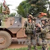 Binh sĩ Pháp trong chiến dịch tuần tra ở Bangui ngày 20/12. AFP/TTXVN