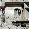 Quang cảnh đổ nát tại Syria (Nguồn: TTXVN)