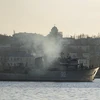 Tàu chiến Nga tại quân cảng Sevastopol ngày 3/3 (Nguồn: AP)