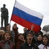 Biểu tình ủng hộ sáp nhập Nga ở Crimea (Nguồn: AFP)