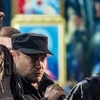 Dmytro Yarosh (giữa) trong một cuộc mít tinh ở Kiev (Nguồn: RT)