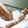Hình ảnh đáng sợ của á hậu sắp mất chân vì phẫu thuật thẩm mỹ