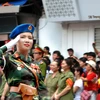 [Photo] Cận cảnh khối nữ Quân y, Dân quân xinh đẹp trong lễ diễu binh