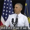 [Video] Tổng thống Mỹ Obama nói lắp khi không có máy nhắc