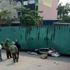 Hai người tử vong tại chỗ trong vụ xe container đè bẹp xe Yaris