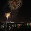 [Photo] Pháo hoa lung linh trên bầu trời Hà Nội đón Năm mới 2021