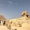 Bức tượng Nhân sư Vĩ đại nằm cạnh Kim tự tháp Giza ở Ai Cập. (Nguồn: Vietnam+)